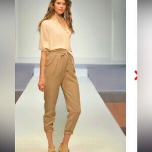 Aritzia Wilfred Bastille Drawstring Paperbag Waist Trouser Pants 8